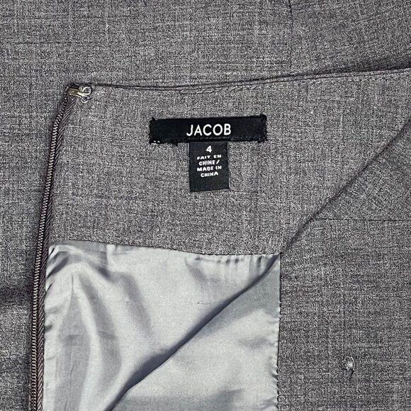 Jacob Gray Pencil Skirt with Button Detail – Size 4 - Picture 4 of 7